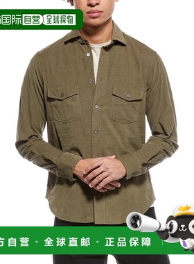 自营Robert Talbott Butler Pinwale Shirt - green 美国奥莱直发