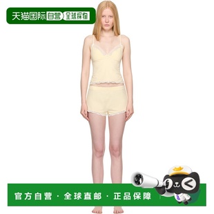 1h可退 香港直邮潮奢 SKIMS 女士 黄色 Cotton Jersey Lace 睡衣