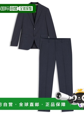 自营bossTwo-piece regular-fit suit in virgin wool and silk -