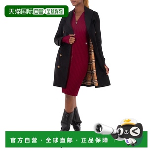 黑色 系带风衣 美国奥莱直发 Burberry伊斯灵顿短款 自营