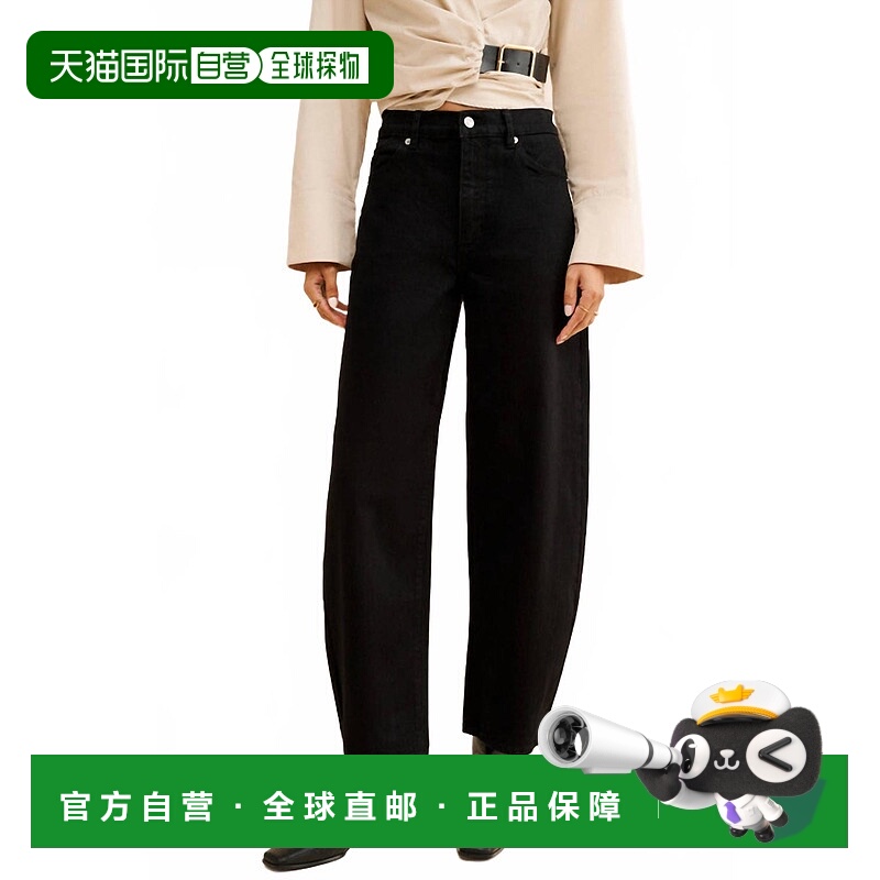 自营rolla'sGigi黑色桶牛仔裤 美国奥莱直发