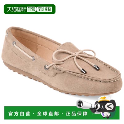自营 Journee Collection 女士舒适茅草乐福鞋 - 灰褐色 美国奥莱