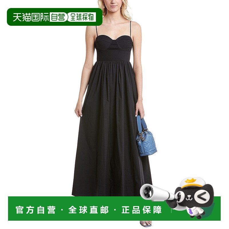 自营STAUD Landry Maxi Dress - black 美国奥莱直发