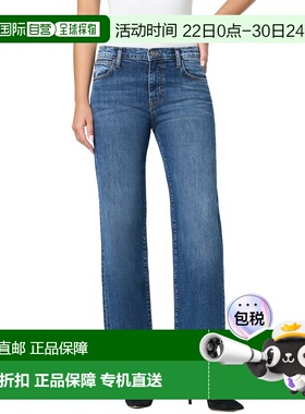 自营HUDSON Jeans Rosalie Starr Wide Leg Jean - blue 美国奥莱