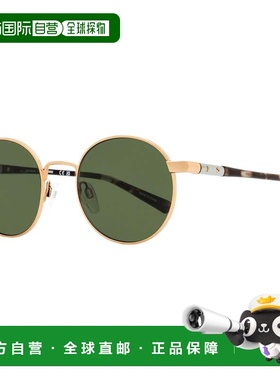 自营Shinola 中性款圆形 Runwell 太阳镜 SH2301SL 780 金色/哈瓦