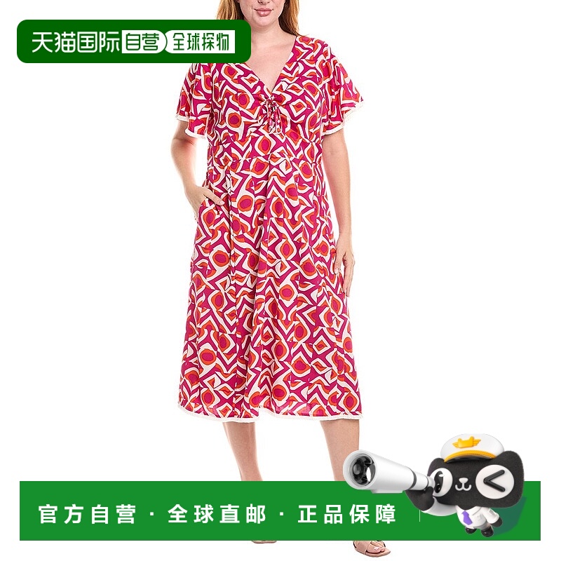 自营 Tahari ASL Plus紧身胸衣迷笛裙-紫色 美国奥莱直发
