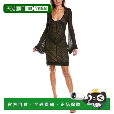 自营 Roberto Cavalli 毛衣秋冬新款连衣裙黑色 美国奥莱直发