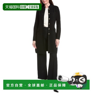 自营St. John Banded Collar Five-Button A-Line Long Jacket -