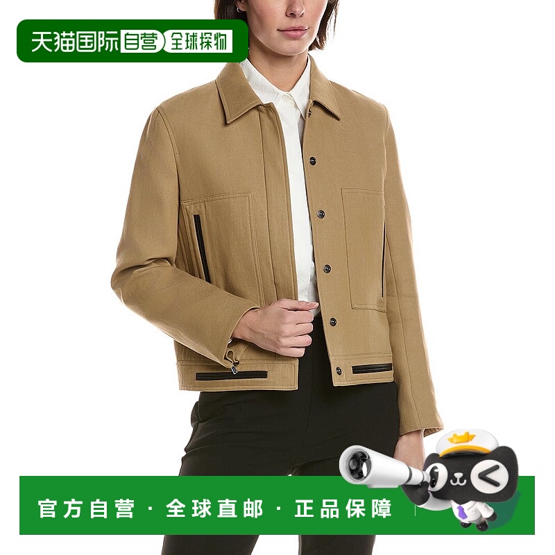 自营Proenza Schouler Wiley Linen-Blend Jacket - brown 美国奥