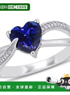 自营 mimi & max1 7/8 CT TGW 创造了 925 纯银蓝色蓝宝石和钻石