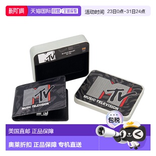 LOGO 双折钱包 带装 自营 男士 oneMTV 饰铁皮 和女士薄 concept