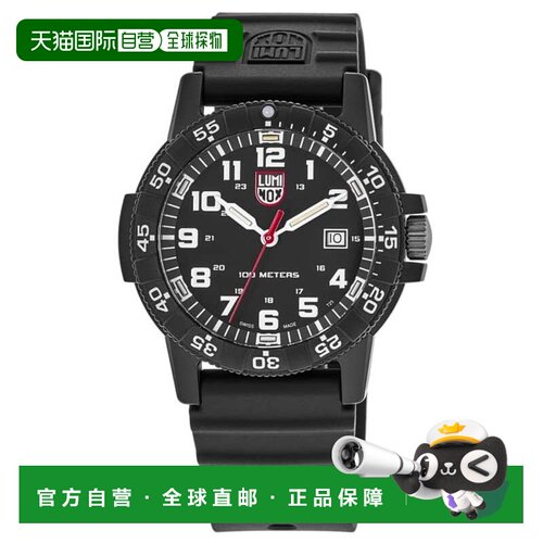 自营Luminox Sea系列海龟黑色表盘硅胶表带男士手表XS.0321.L-黑
