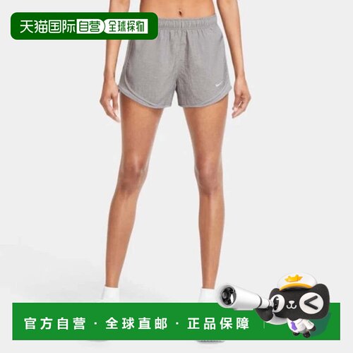 自营Nike Tempo女短裤Wolf grey dri-fit束腰活动KFC986-灰色 美