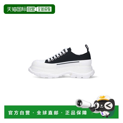 自营alexander mcqueen黑色棉质黑色 “Tread Slick” 运动鞋 美