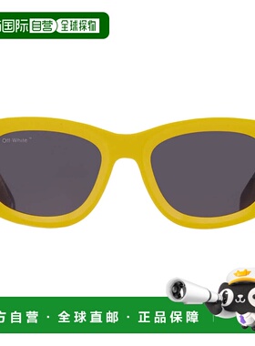 自营Off-White Joan Dark Grey Oval Unisex Sunglasses OERI041