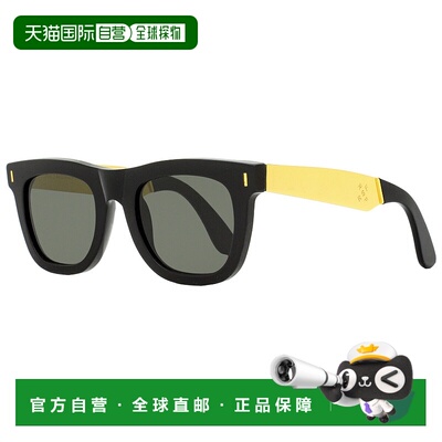 自营 Retrosuperfuture 中性款矩形太阳镜 Ciccio ZGL 黑色/金色