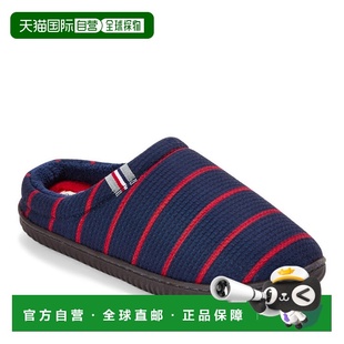 自营Dearfoams Men's Case Casual Clog Slipper - navy multi 美