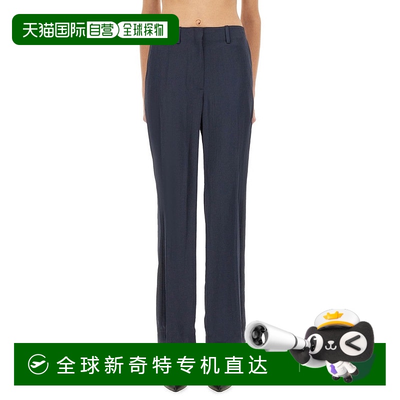自营 theory定制缎面高腰长裤-蓝色 【美国奥莱】直发