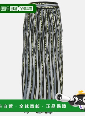 自营M Missoni Blue/black Patterned Lurex Knit Maxi Skirt - b