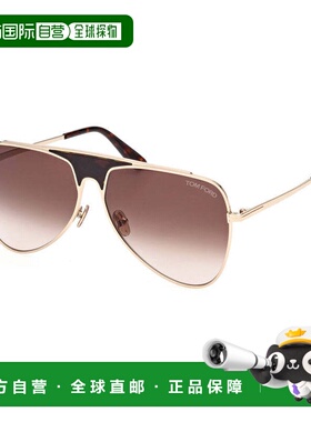 自营Tom Ford Sunglasses Aviator Full Rim, Shiny Rose Gold Fr