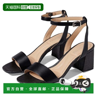 黑色脚踝带块高跟鞋 自营CL ZPO3180 5.5码 Beauties女式 Laundry