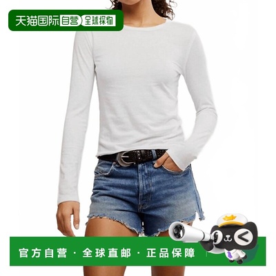 自营free peopleNova Long Sleeve Tee In White - white 美国奥