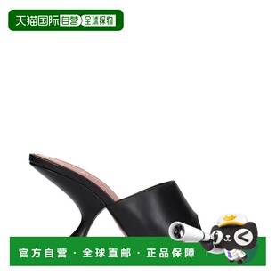 黑色 凉鞋 美国奥莱直发 Muaddi皮革细高跟女式 自营Amina