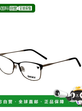 自营DKNY Women's 53 mm Black Opticals - black gold 美国奥莱
