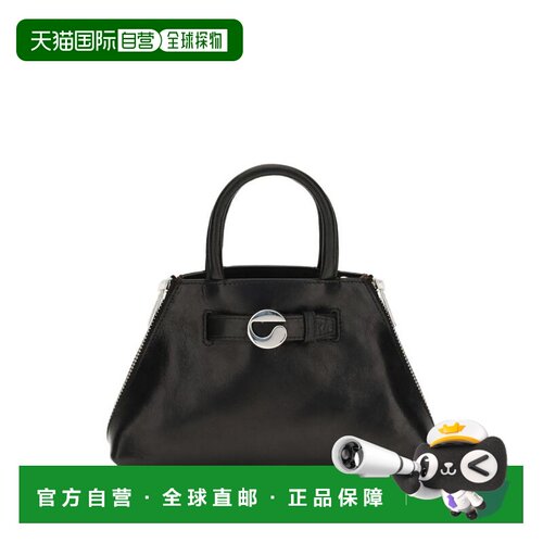 自营coperniTrapezoidal Black Calfskin Leather Bag - black 美