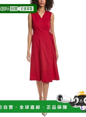 自营Theory Aline Wrap Dress - red 美国奥莱直发