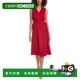 Aline Wrap Dress 自营Theory red 美国奥莱直发