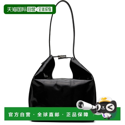 1h可退 香港直邮潮奢 BY FAR 女士 黑色 Maxi Bea Creased Leathe