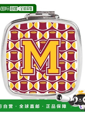 自营 Carolines Treasures CJ1081-MSCM 字母 M 足球栗色和正品