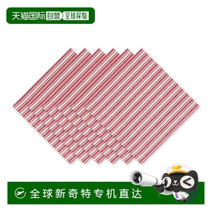 件套 假日条纹餐巾纸 美国 红色和白色 DII 自营 Heritage