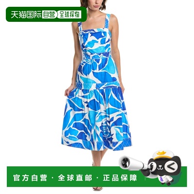 自营Milly Annette Dream Poplin Dress - blue 美国奥莱直发吊带