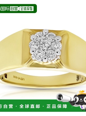 自营 vir jewels1/2 克拉男士钻石订婚戒指群复合 14K 黄金 - 黄