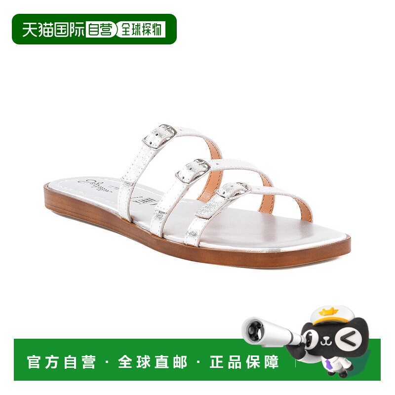 自营 seychelles塞舌尔扣皮革凉鞋-银色 美国奥莱直发新款