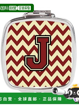 自营Carolines Treasures CJ1061-JSCM 字母 J 雪佛龙栗色和正品