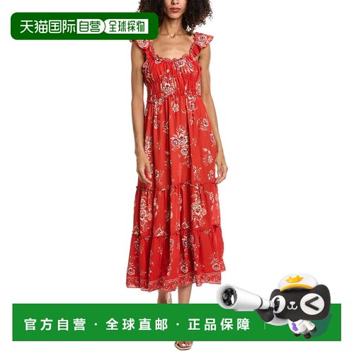 自营Max Studio Flutter Sleeve Sweetheart Neck Maxi Dress - r