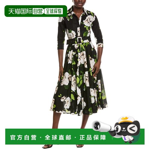 自营Samantha Sung Aster Midi Dress - black 美国奥莱直发