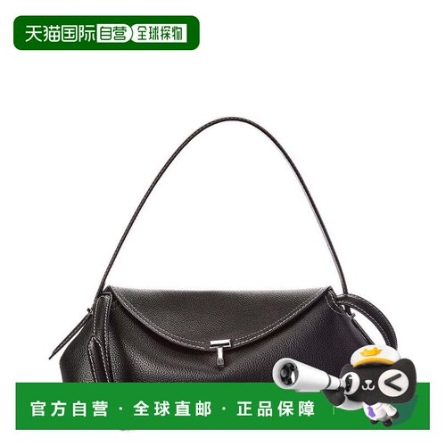 自营toteme托特美T-Lock皮质单肩包-黑色 美国奥莱直发