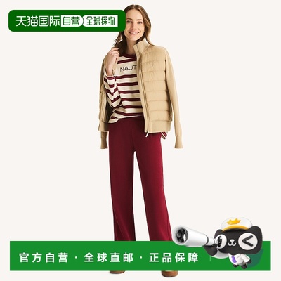自营Nautica Womens Wide Leg Fleece Sweatpant - deep sea indi