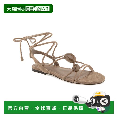 自营Rebecca Minkoff Anaya绒面革凉鞋-米色 美国奥莱直发