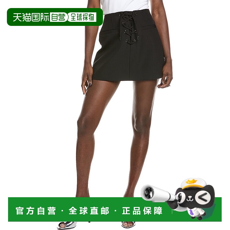 自营 TOCCIN Delphine Laced-Up Mini Skirt - black 美国奥莱直