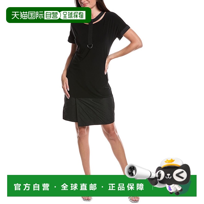 自营Joseph Ribkoff混合媒体镂空连衣裙-黑色 美国奥莱直发