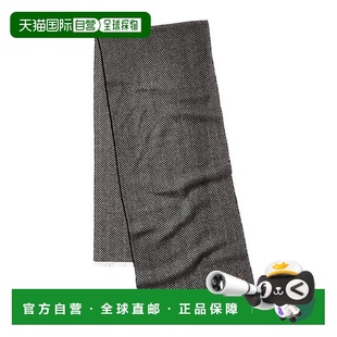 美国奥莱直发 黑色 自营Bruno Magli人字形羊绒围巾