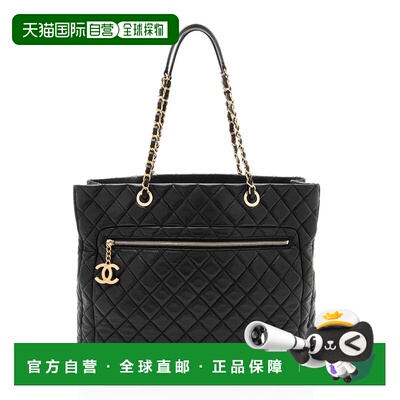 自营Chanel Lambskin CC Medallion Tote - black 美国奥莱直发