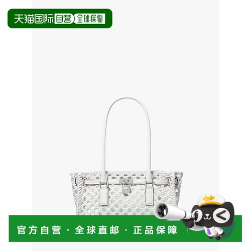 自营michael korsHamilton Moderne手工编织小挎包-光学白色 美国