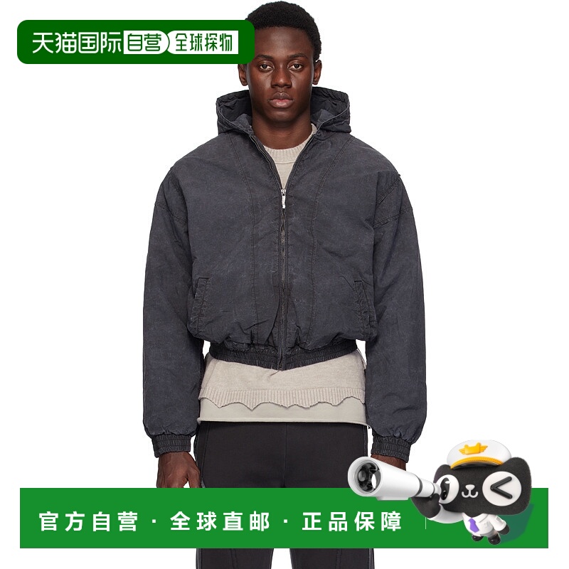 1h可退 香港直邮潮奢 Izzue 男士 灰色连帽夹克 IZXJKN7173W4NCCX