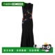 Embroidered Rose Gown 自营versaceSleeveless black 美国奥莱